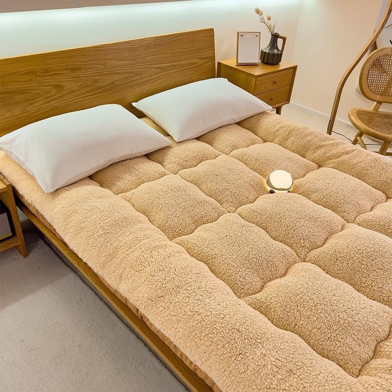 Miniatura 7 de Colchón futón  Colchón japonés plegable de 4 pulgadas de grosor  Almohadilla de dormir súper suave para colchón tatami para camping e invitados