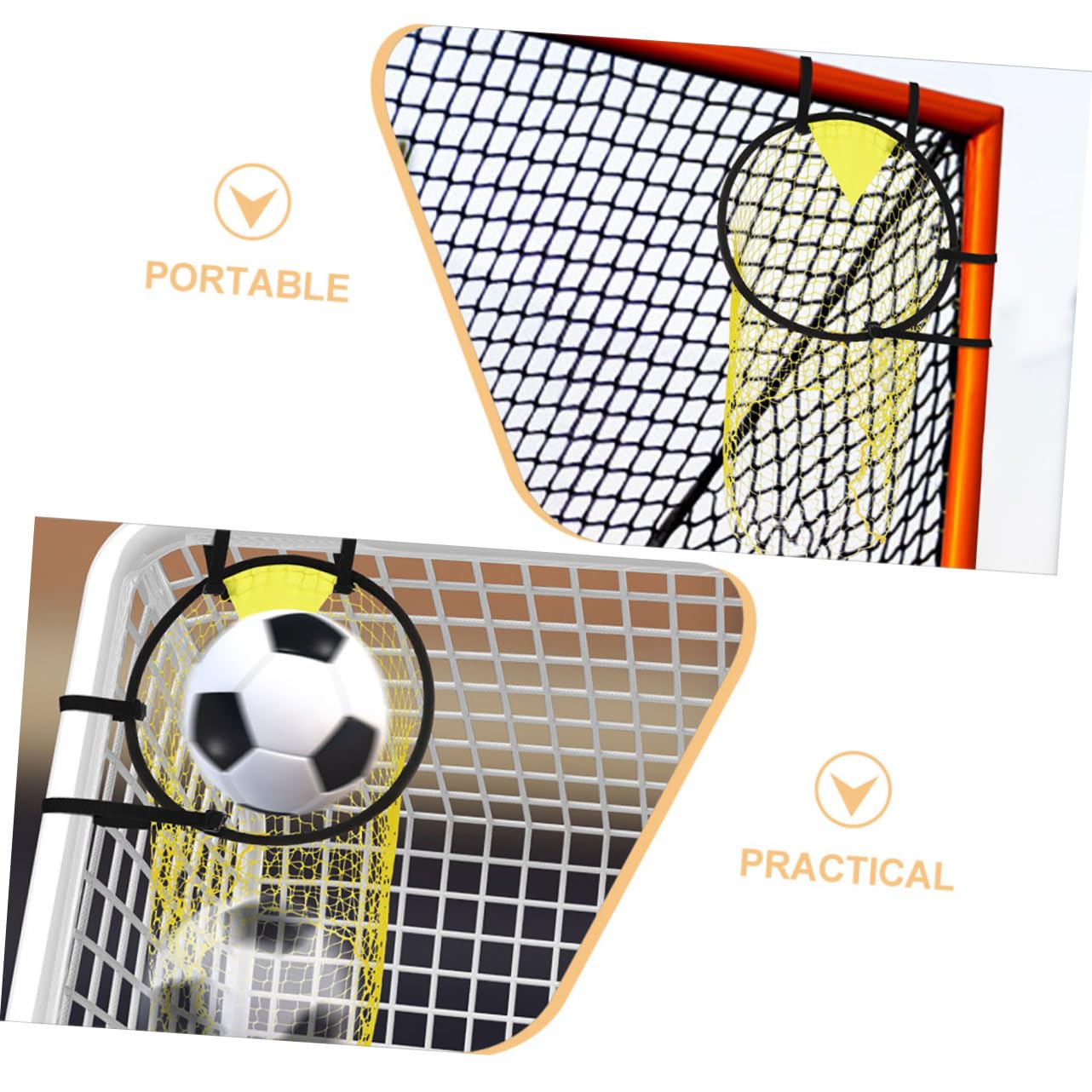 Yardwe Soccer Training Net Lightweight Football Practice Net for Skills Development Use for Beginners and Enthusiasts for Backyard Fun