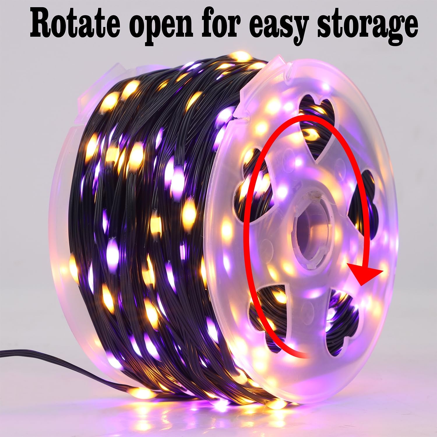 WATERGLIDE Guirlande lumineuse d'Halloween extra longue de 1000 m, 1 000 LED d'extérieur en fil de cuivre PVC vert, 8 modes, étanche pour décoration d'arbre