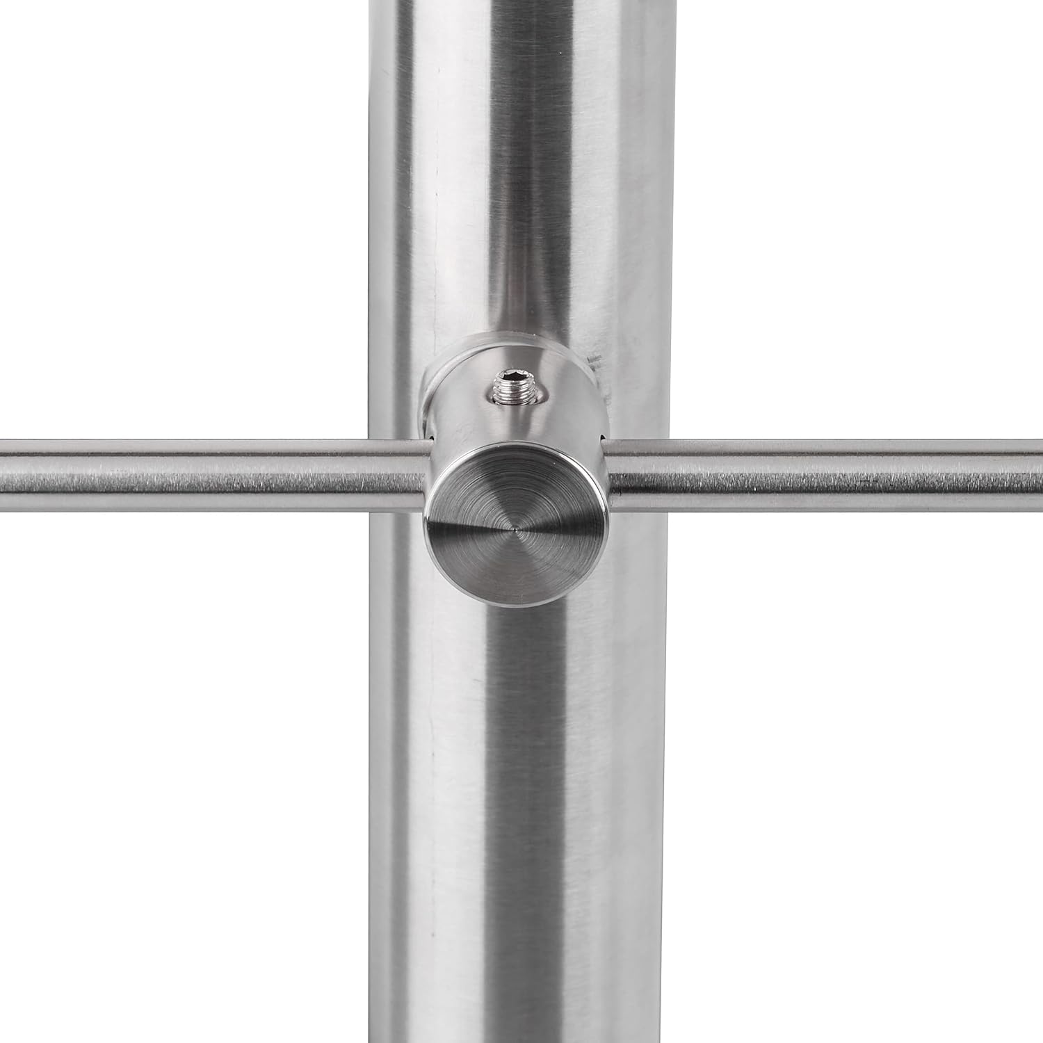 Best Deal 🛒 Relaxdays Stainless Steel Handrail Set, for Indoors and Outdoors, Bannister, 1.0 m Long, 2 Posts, No Crossbars, Silver