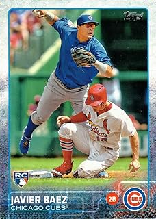 2015 Topps Baseball #315 Javier Baez Rookie Card - 2B Variation - 1st Official Rookie Card
