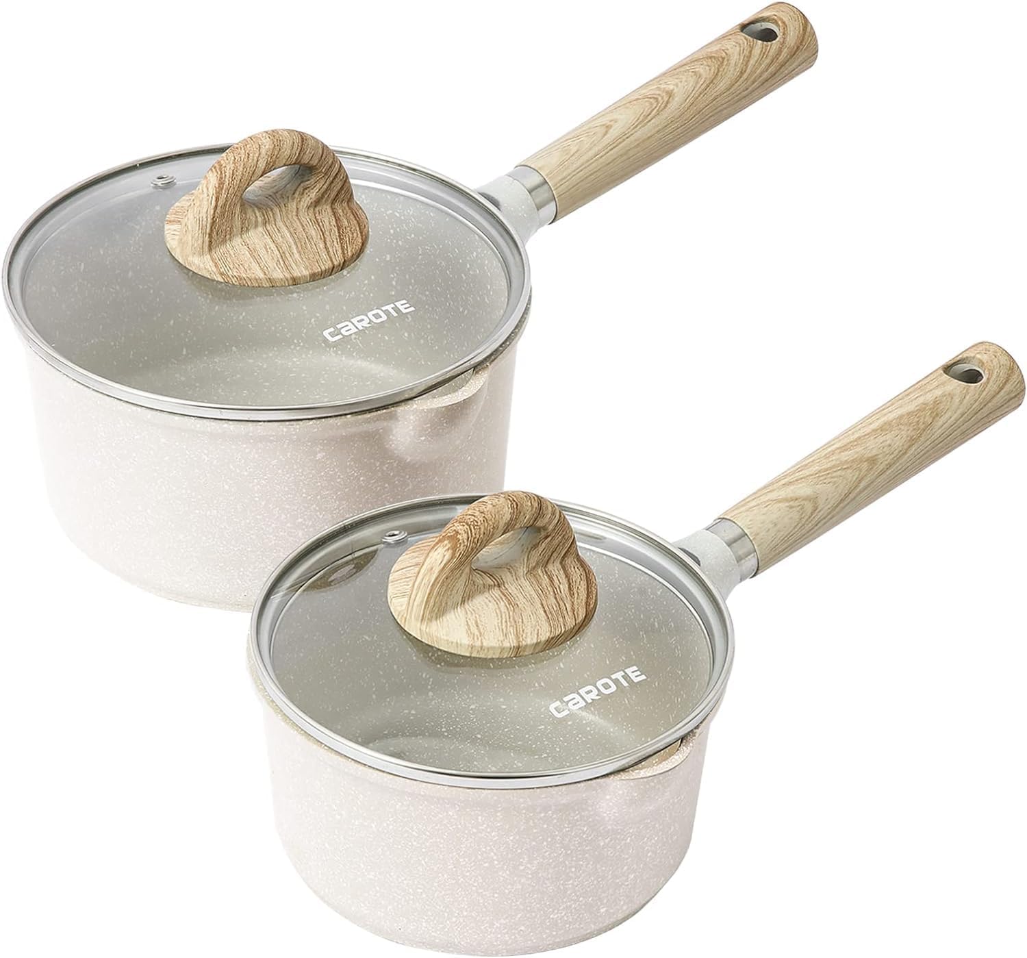 JML 3 Piece Copper Stone Saucepan Set Saucepan Sets Non Stick with