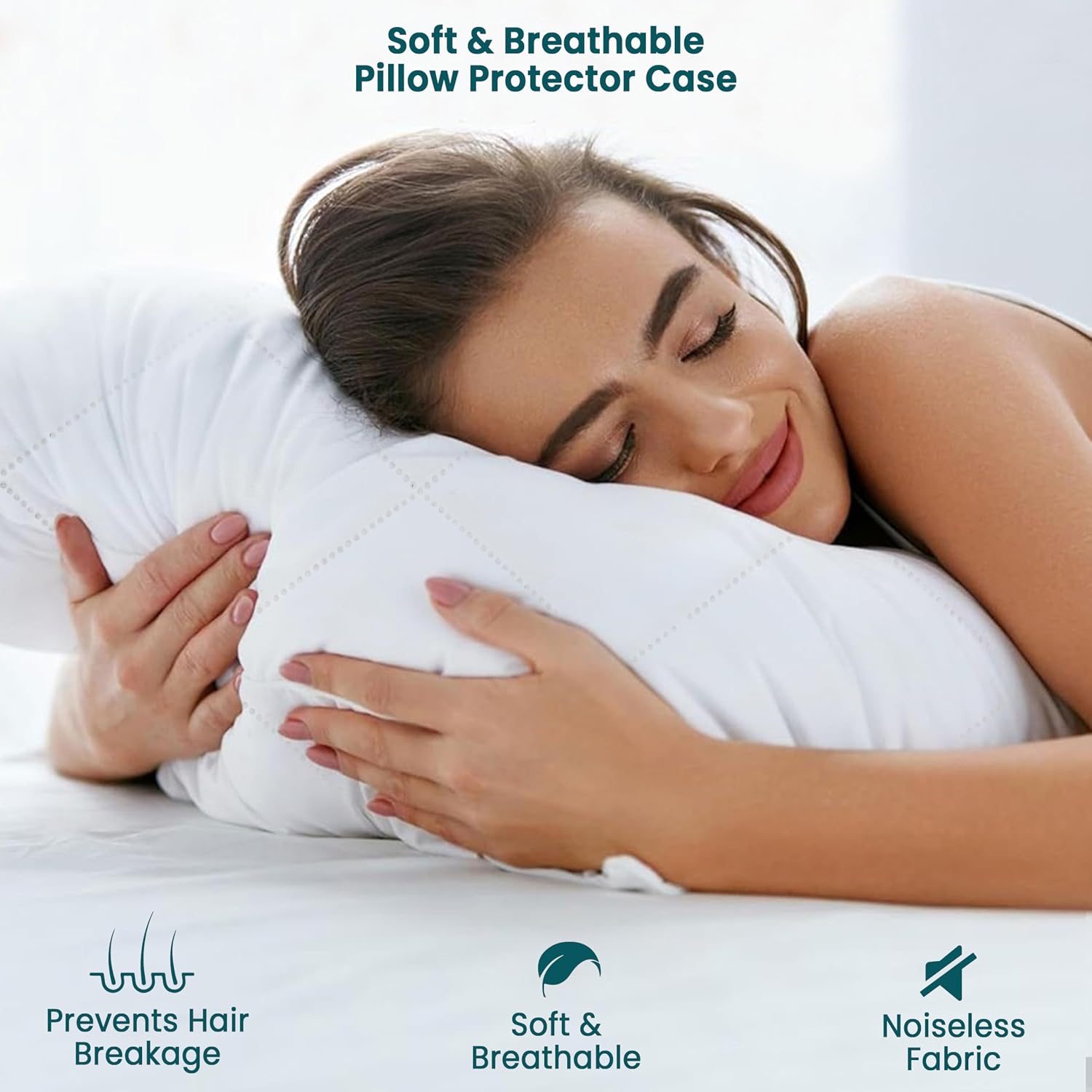 Quilted Waterproof Pillow Protectors King Size