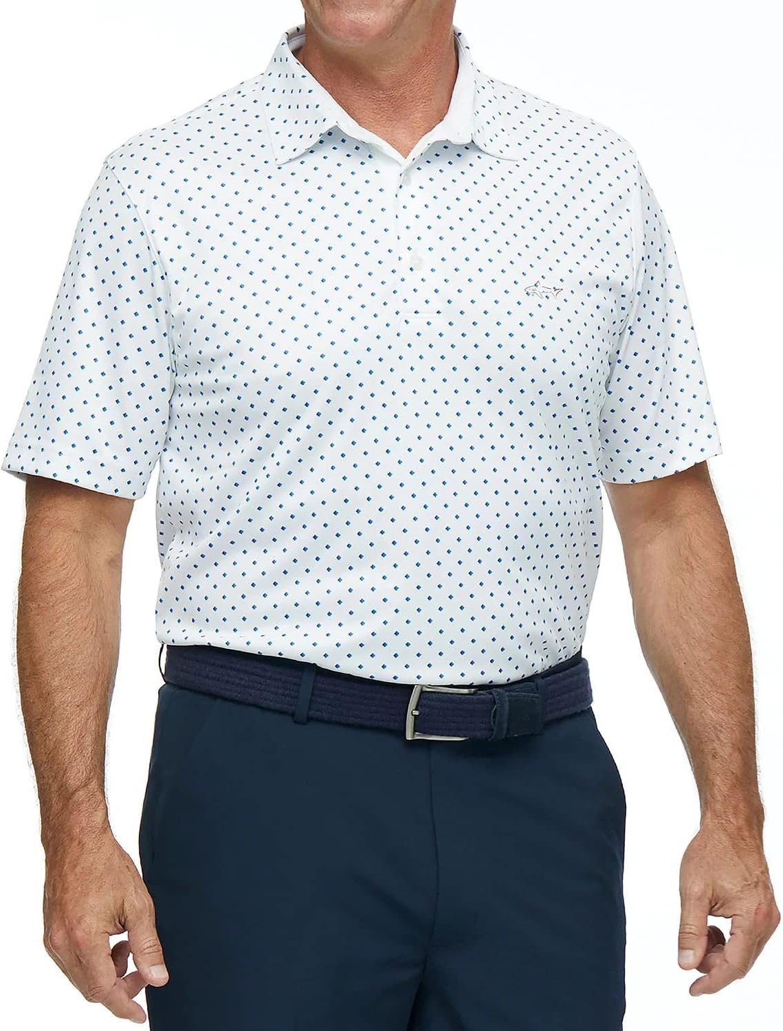 Greg Norman Men's Golf Shirt Performance Golf Short Sleeve Polo Men's Polo Shirt with PlayDry Technology - White XX-Large