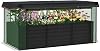 Outsunny 7.3 x 3.4 x 2 ft Galvanized Raised Garden Bed with Crop Cage Plant Protection Net and Shade Cloth Roof, Metal Planter Box with Cover for Vegetables, Flowers, Herbs, Dark Gray