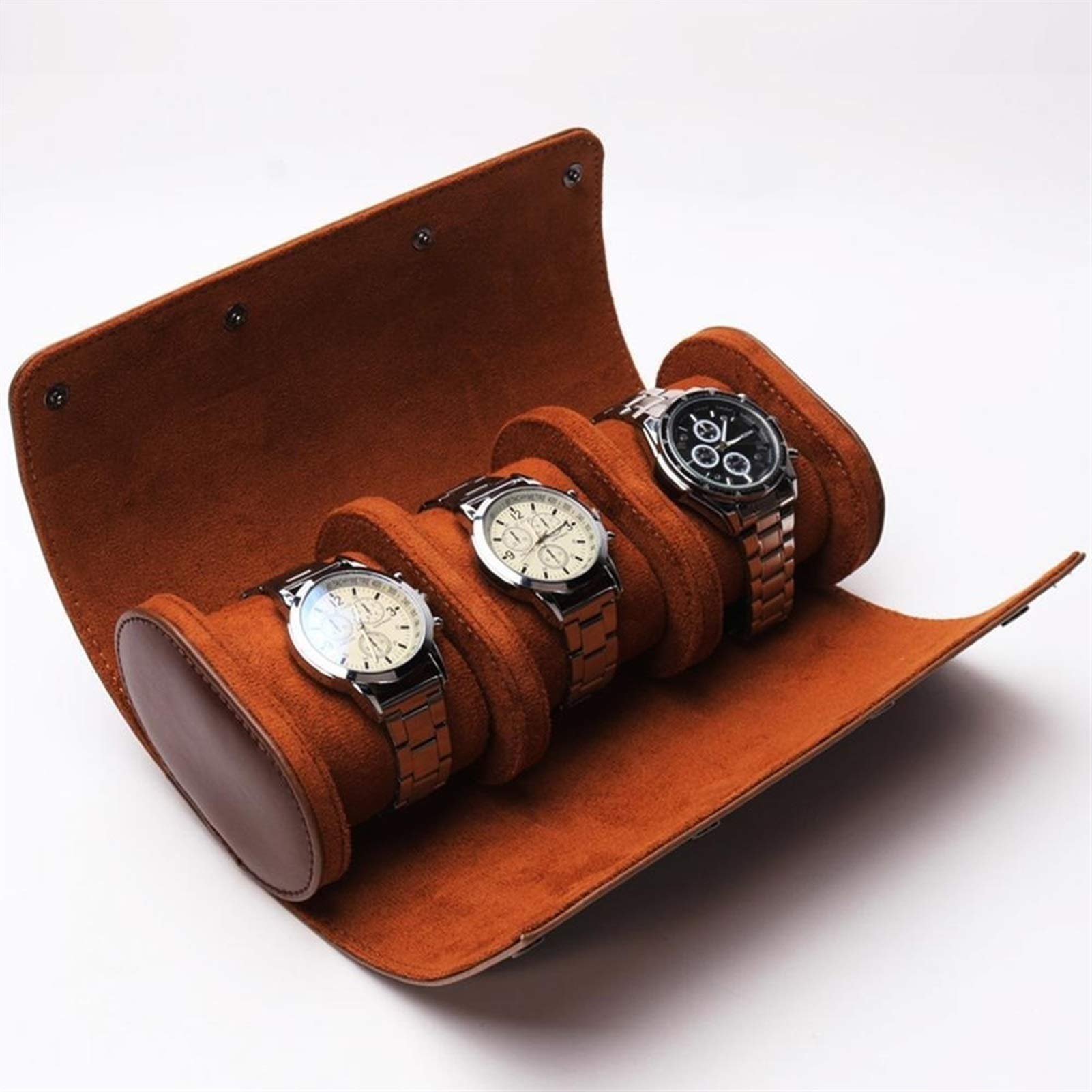 Scatola per orologi 3 slot watch box stoccaggio in pelle PU orologio roll rotolo custodia per orologio da viaggio per uomini e donne per l'archiviazione domestica, viaggi, display Cofanetti Orologi