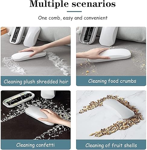 Miniatura 4 de Barredora multifuncional de migas de mesa, colector de residuos de cerdas suaves para mesa, alfombras, sábanas, sofás, cepillo de limpieza de ropa