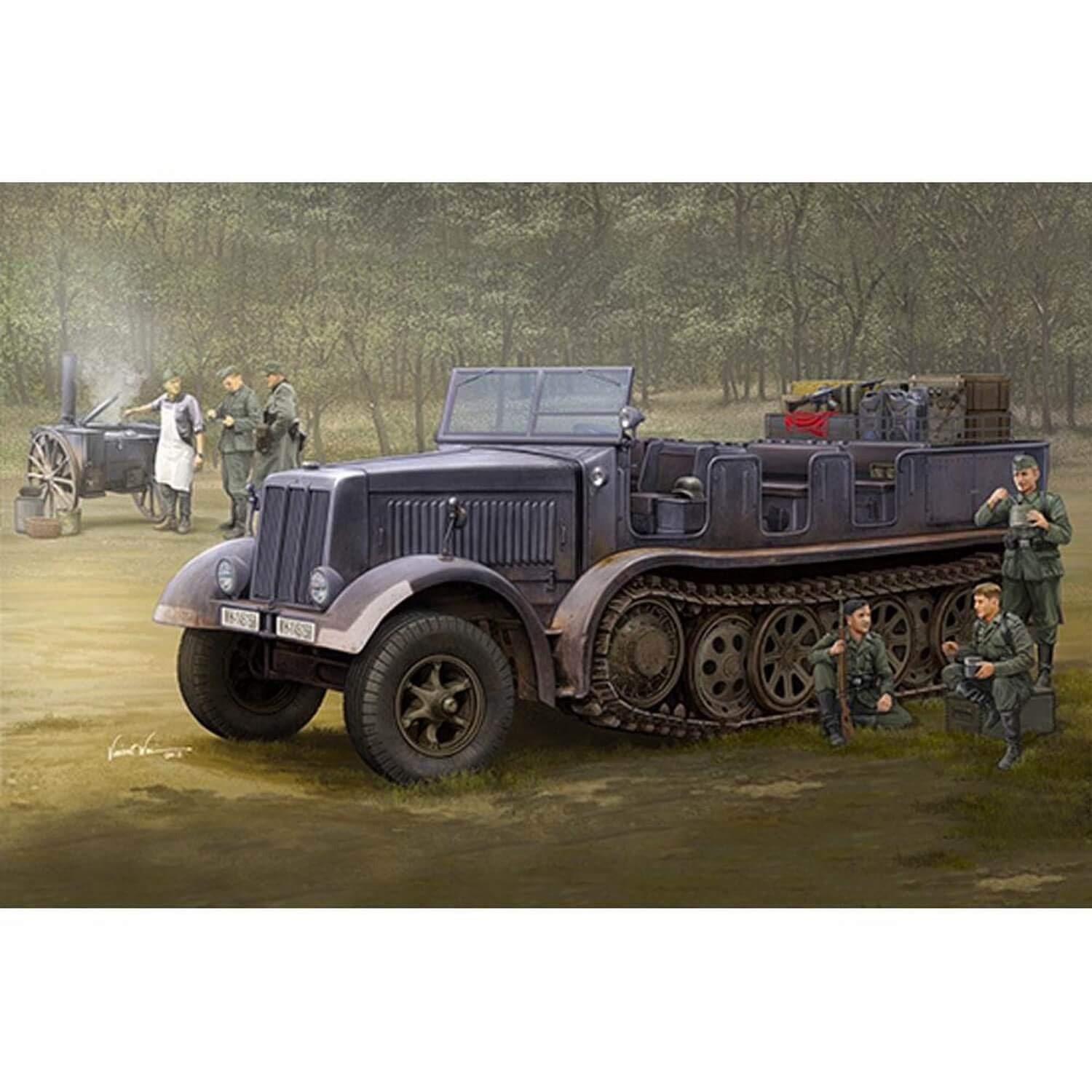 Amazon | トランペッター 1/35 ドイツ軍 Sd.kfz.8/DB9 12t重砲兵ハーフ