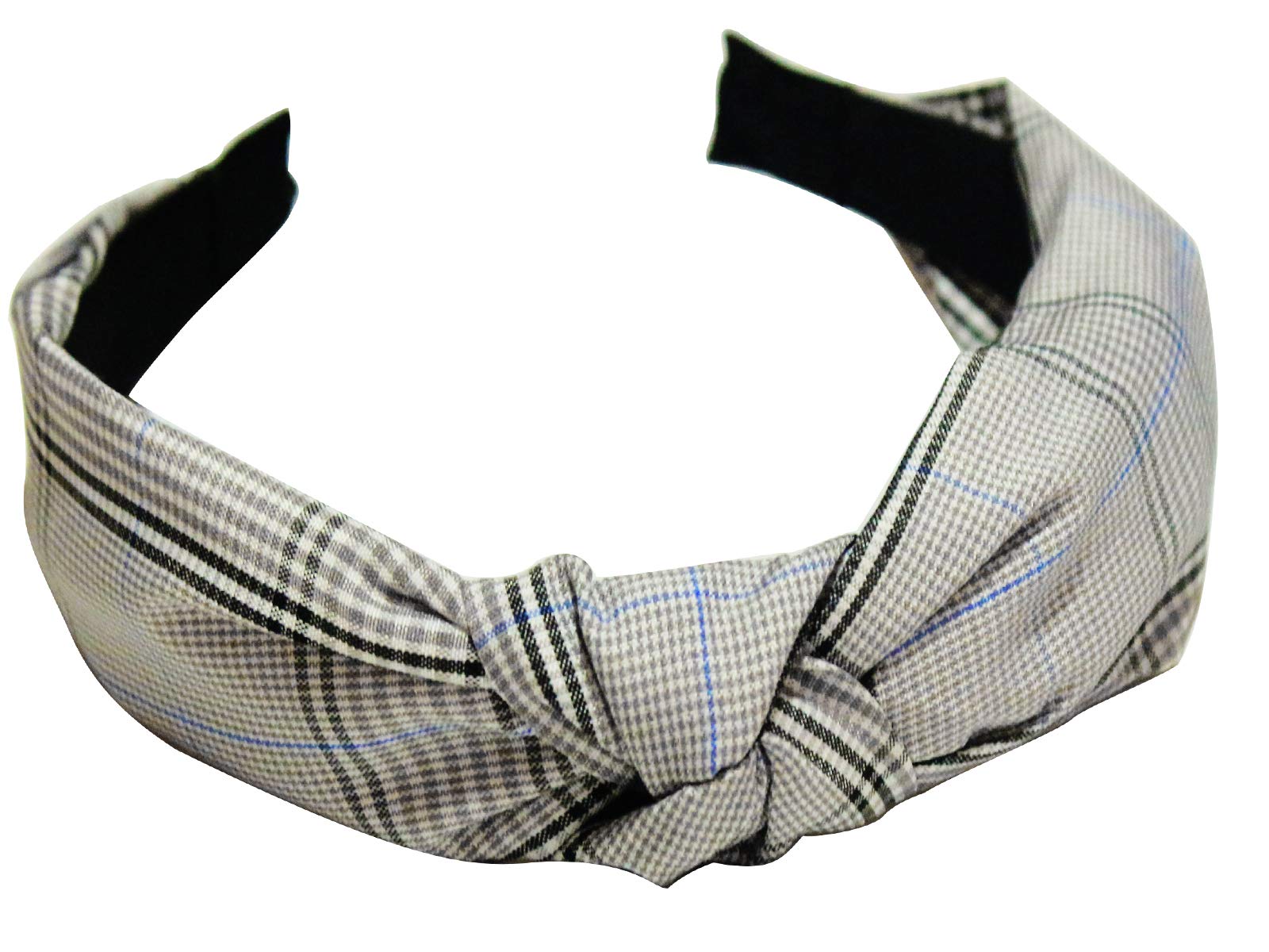 AyA Fashion Broad Knotted Hairband with Check Print | Retro Style Wide Bandana Hair Band for Girls and Women (B07VDXKJG8) Amazon Price History, Amazon Price Tracker