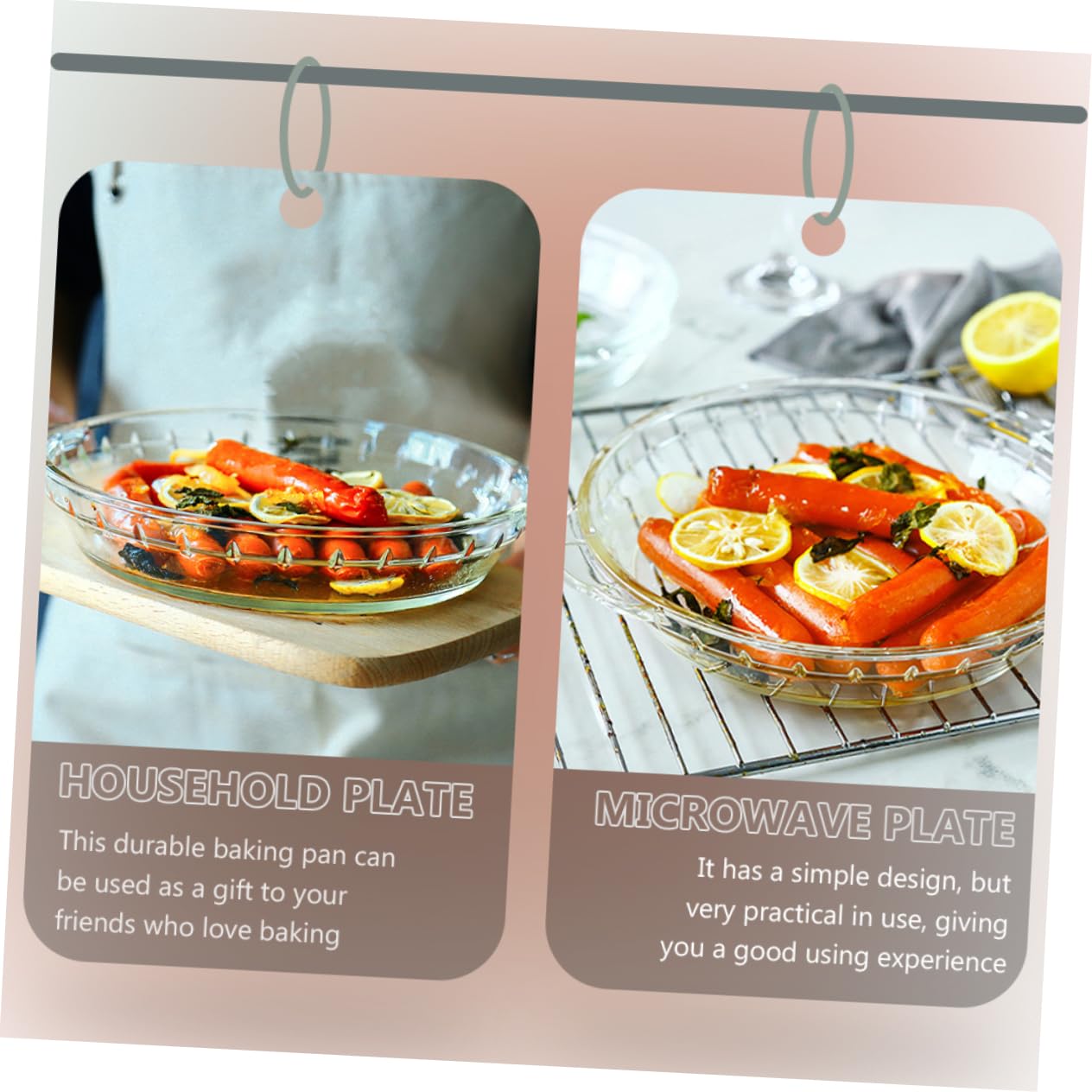 Piatto in Vetro Borosilicato Bianco per Forno e Microonde | Resistenza alle Alte Temperature, Conduzione Uniforme del Calore, Teglia per Cottura e Servizio