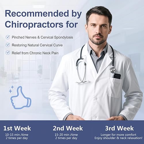 Miniatura 2 de Estirador de cuello para aliviar el dolor, dispositivo de tracción cervical inflable ajustable, soporte para el cuello para uso doméstico, soporta