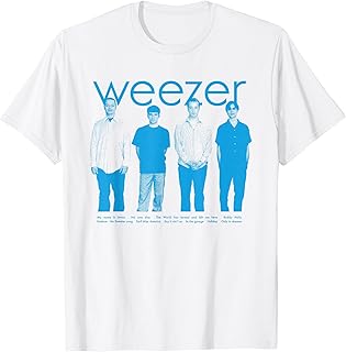Weezer - Blue Album Anniversary Tracklist T-Shirt