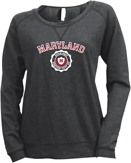 Ouray Sportswear NCAA Marshall Thundering Herd Women's Striped Baby French Terry Crew Sweatshirt