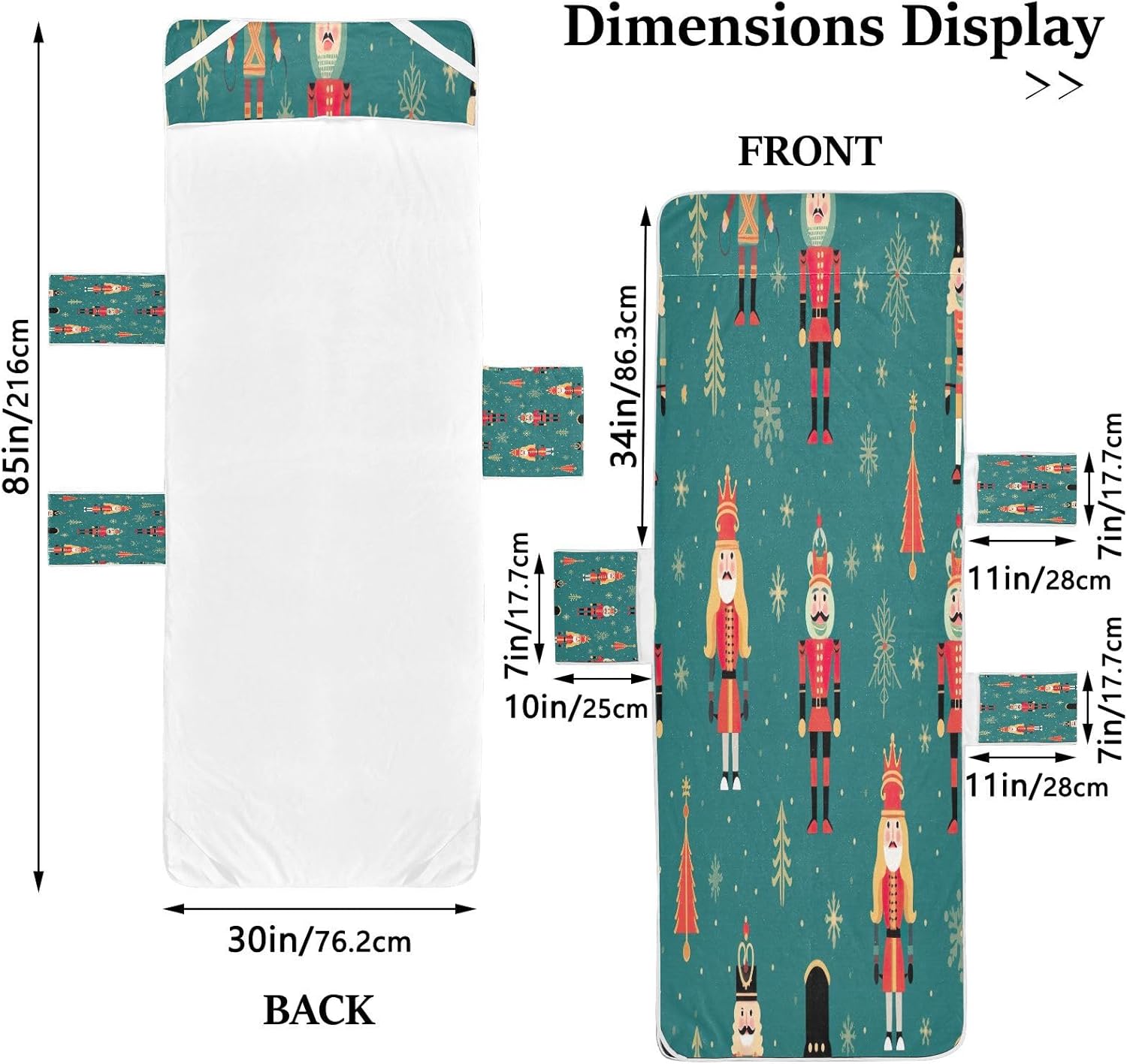 FRMG Christmas Nutcracker Patio Chaise Lounge Covers Beach Chair Cover Beach Chair towel lounge chair towel cover 2012195a