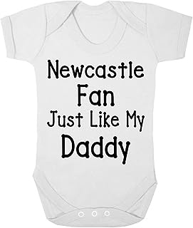 All About The Print Baby,Clothing,Baby Boys 0-24m,Bodysuits & One-Pieces,Bodysuits Newcastle Just Like Daddy Football Fan Baby Grow Vest Boy Girl Gift Romper Newborn Shower