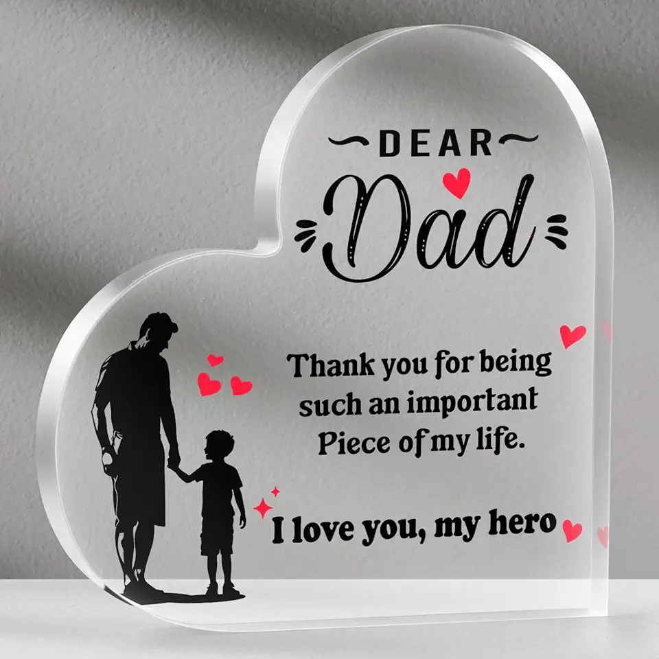 Presente para meu pai, presente de pai presente de sogro, placa acrílica para pais presentes de aniversário gratos presentes de aniversário para pai acrílico melhor sinal de pai de filha amor sinal de