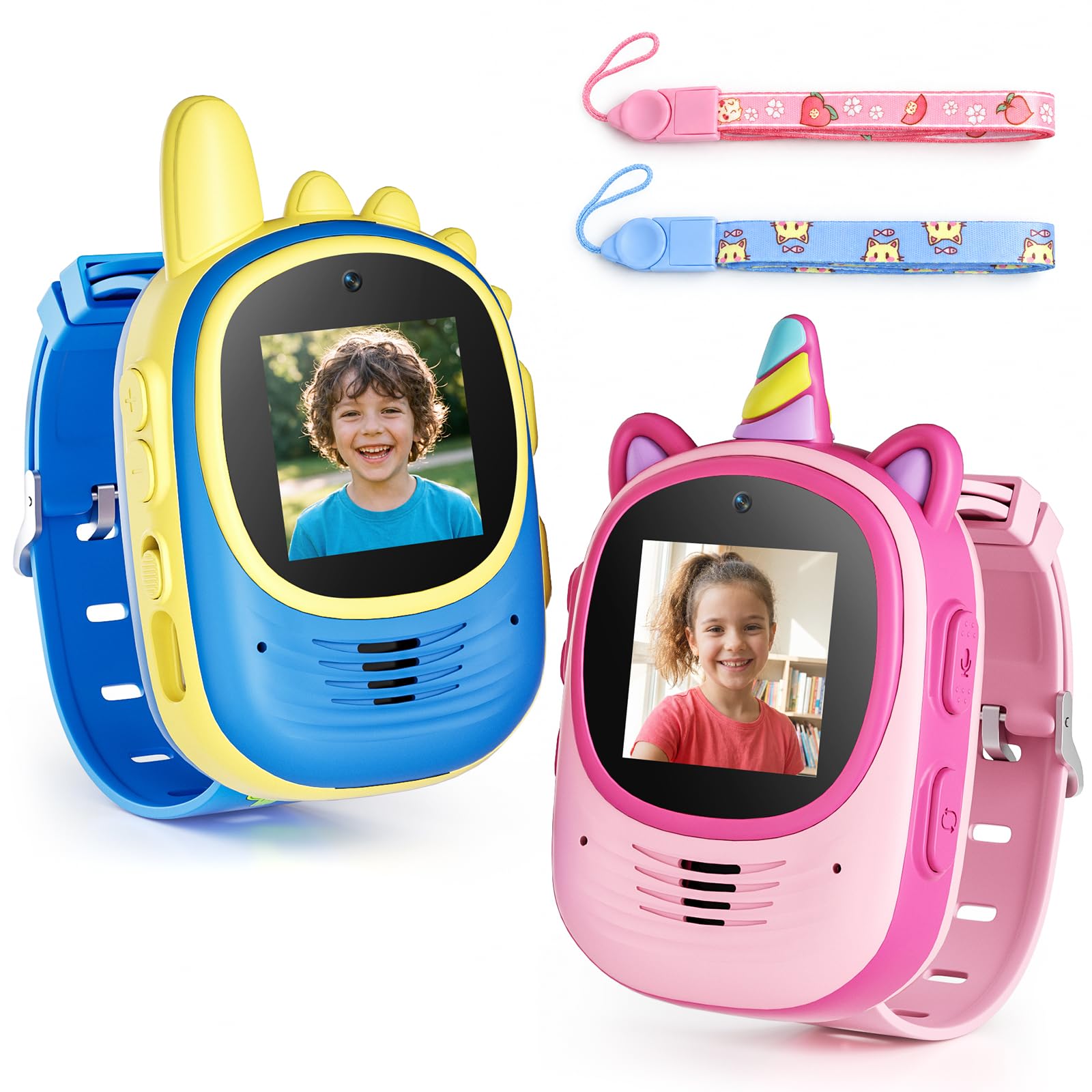 Video Walkie Talkies for Kids, 2 Pack with Wrist-Worn Design, 1000 FT Range