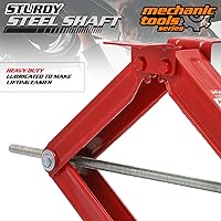 Vista 7 de M-AUTO 2.5 Ton Scissor Jacks Set of 4 for Travel Trailer, 23.5 Inches Maximum Extension Travel Trailer Stabilizer Jacks with Handle, Heavy-Duty Red