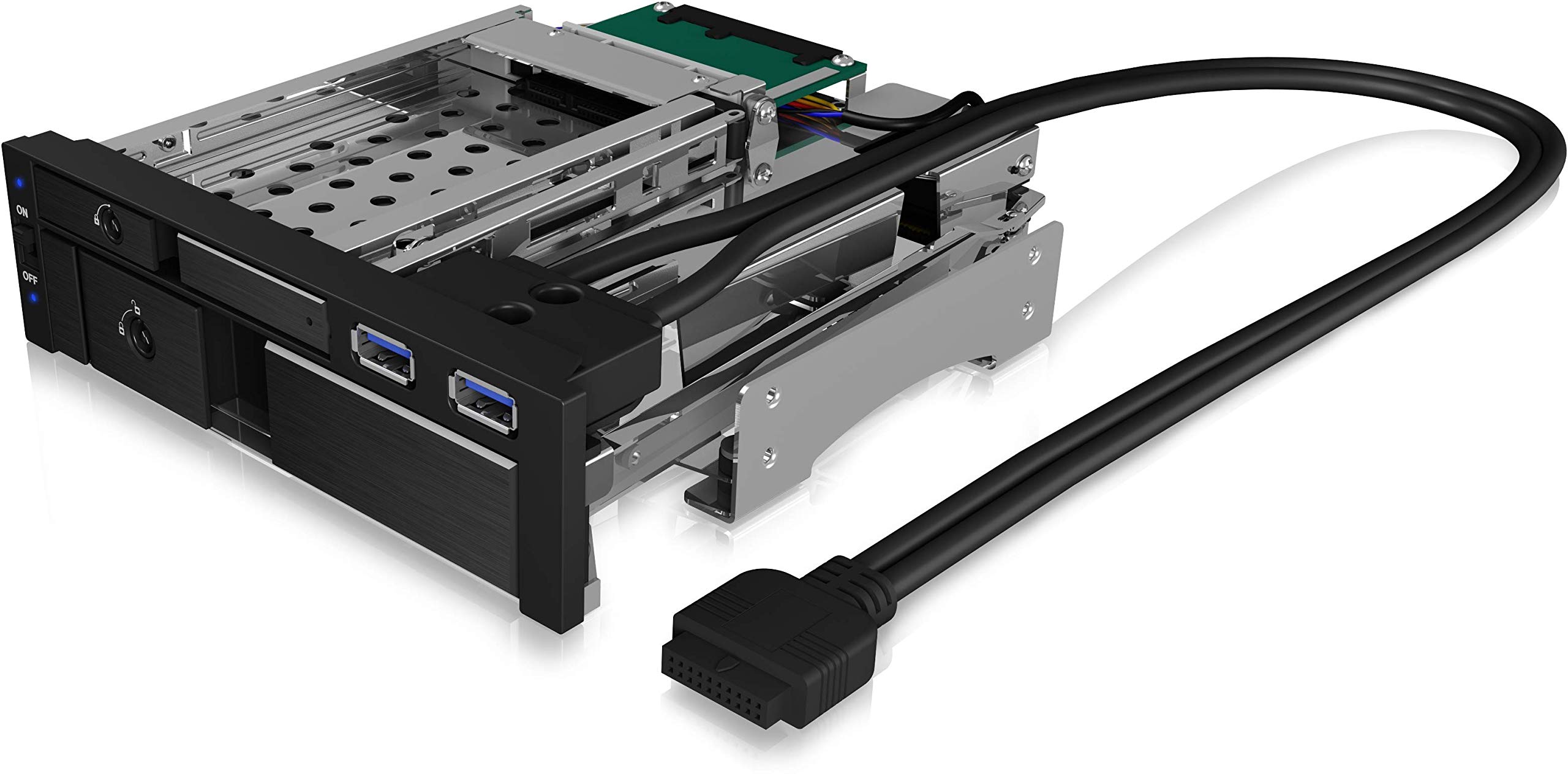 ICY BOX IB-174SSK-U ramka wymienna 1x 5,25 do 2 x 2,5/3,5" SATA/SAS