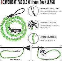 Vista 5 de Remos de kayak para pescadores, remo de aluminio con palas de plástico y correa de remo, remos flotantes ajustables para kayak de pesca, 3 piezas