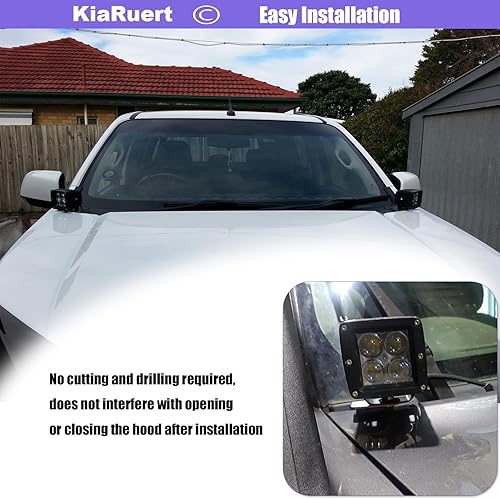 Miniatura 4 de Kiaruert Soportes de luz de zanja de capó compatibles con Chevy ColoradoGMC Canyon 2015-2022