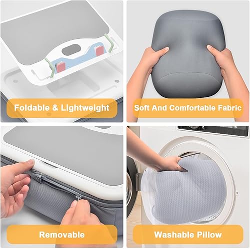 Miniatura 3 de Lap Beanbag - Soporte de almohada para Kindle con almohadilla de silicona, soporte de iPad ajustable en ángulo para cama, almohada de tableta con