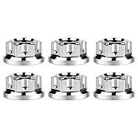 Vista 15 de Tuerca de perno de brida de titanio M6 M8 M10 M12 M14 M16 para bicicleta, motocicleta, eje trasero de automóvil, accesorios de modificación