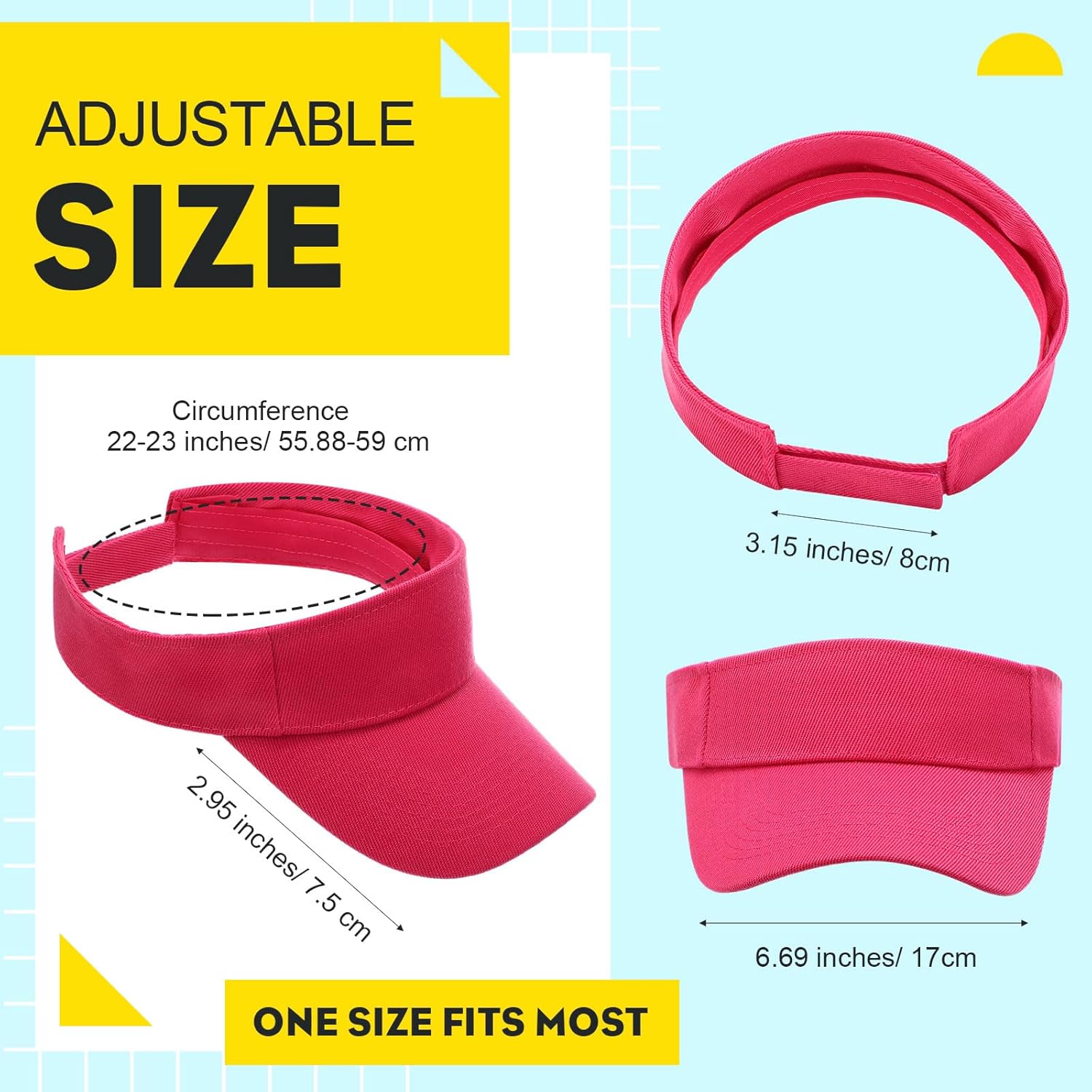 Silkfly 50 Pack Sun Visor Caps Adjustable Sports Athletic Cap UV Protection Sun Visor Hat Men Women Tennis - Image 4