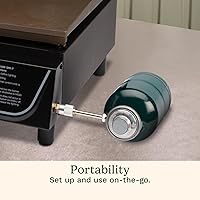 Vista 3 de Cuisinart - Parrilla de mesa de gas de 17", parrilla compacta de montaje fácil al aire libre con taza de grasa, espacio de cocina de 255 pulgadas