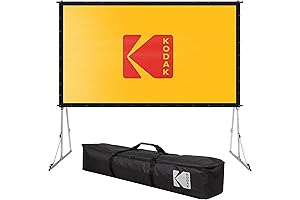 150" Portable Projector Screen W/Stand - Fast Fold Projection Backdrop