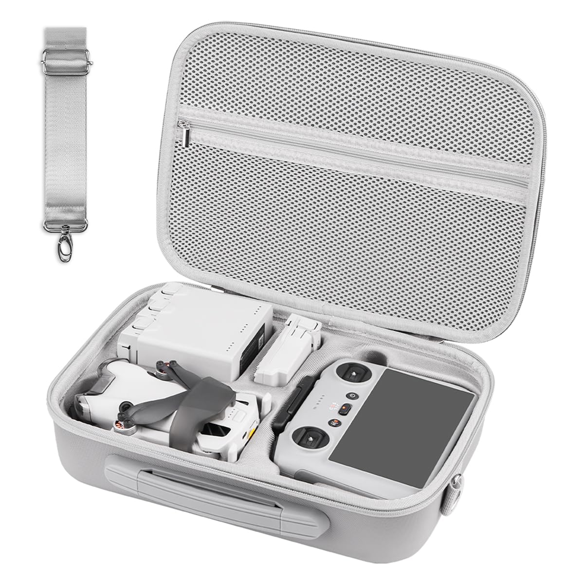 Puasok Tasche für DJI Mini 3/Mini3 Pro/Mini 4 Pro Fly More Combo Drohne Aufbewahrungstasche, Wasserdicht Reisetasche Tragetasche für DJI RC Controller und Anderem Zubehör, für Drohne Schutz