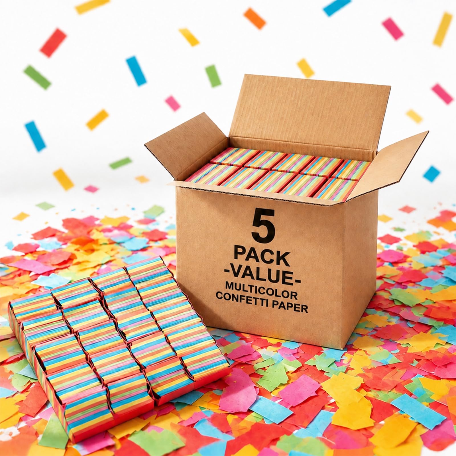 2.2 lb Multicolor Confetti Paper (Pack of 5)