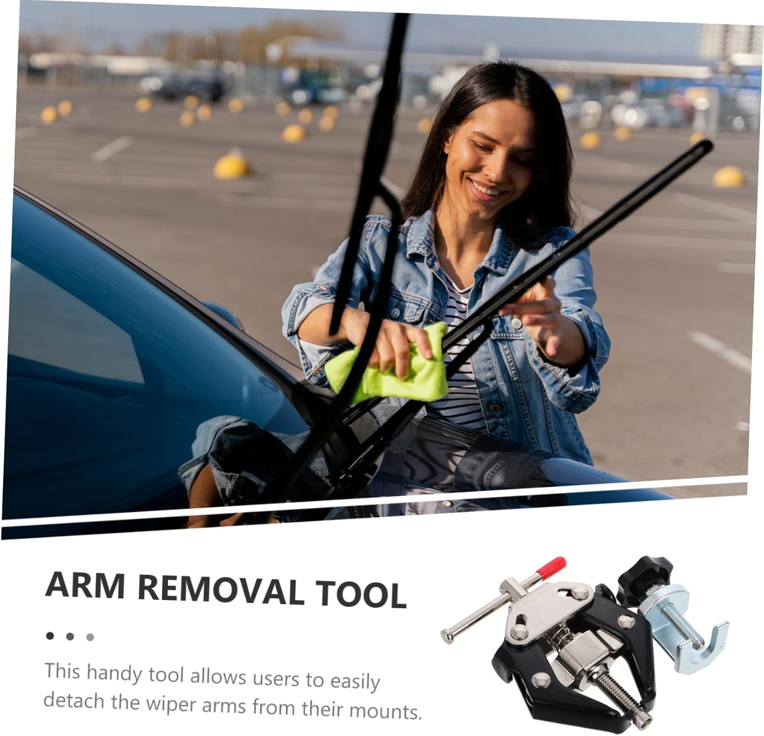 2pcs Windshield Wiper Arm Puller Removal Tool Battery Terminal Wiper Arm Kit for Car Small Bearing Puller Windshield Trim Removal Tool