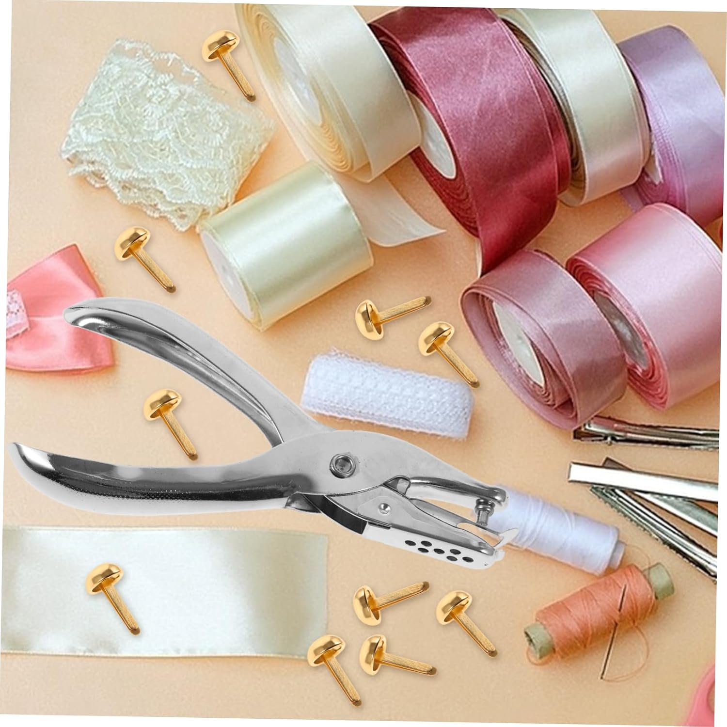 ARTIBETTER 5sets Brads Rivets for Crafts Box of Decorative Rivets Easy to Install for Clothing and Accessories for Creative Projects