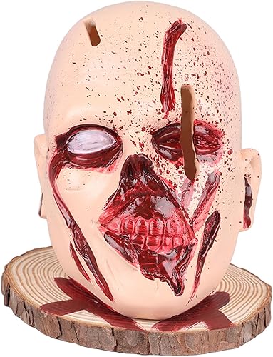 Miniatura 7 de Cabeza de soporte para cuchillos de calavera, material versátil herramienta de almacenamiento de cocina, decoraciones de fiesta temática de terror