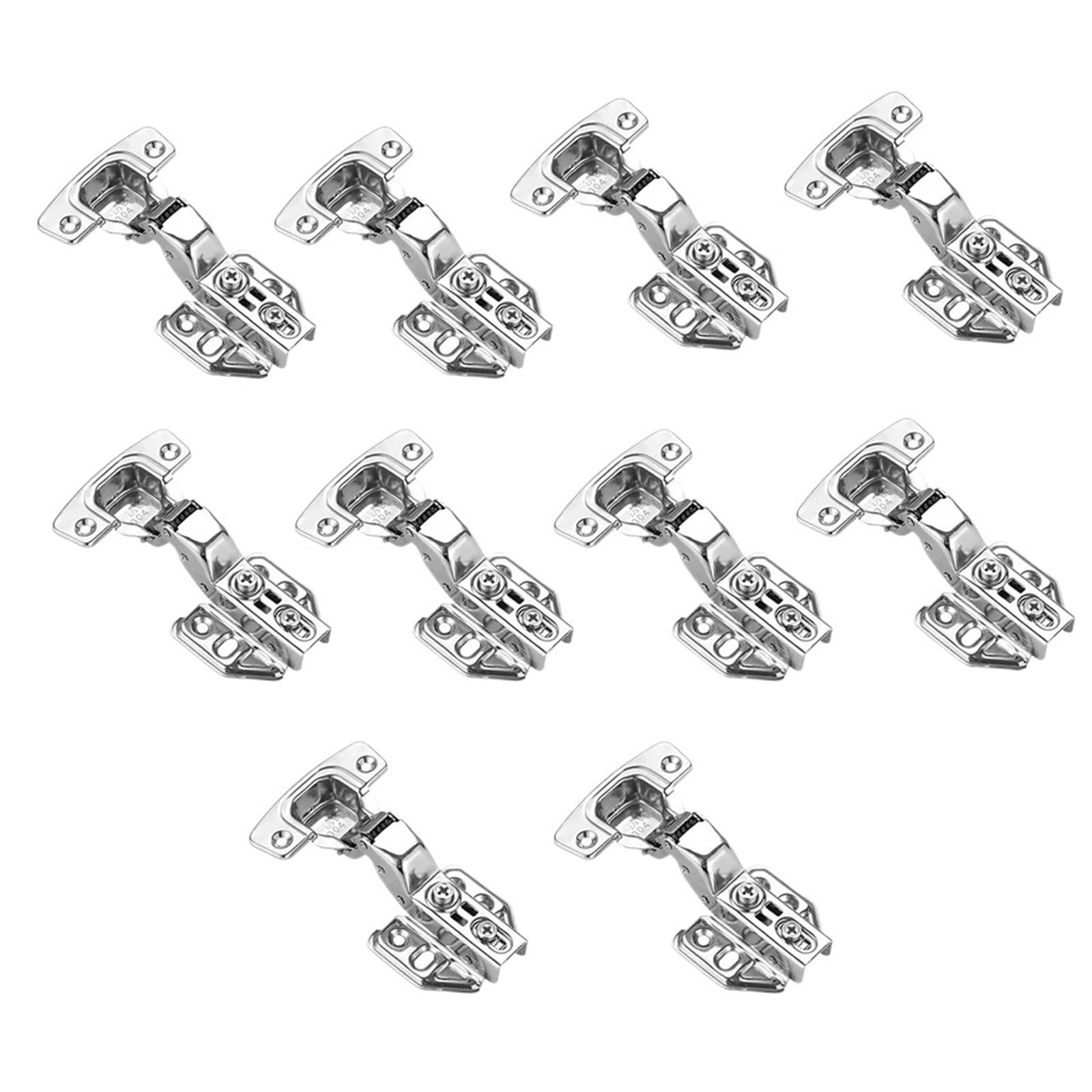 Kdhcvkz 10Pcs Inset 10/20Pcs Cabinet Door Hinges Stainless Steel With Screws(10Pcs Inset)