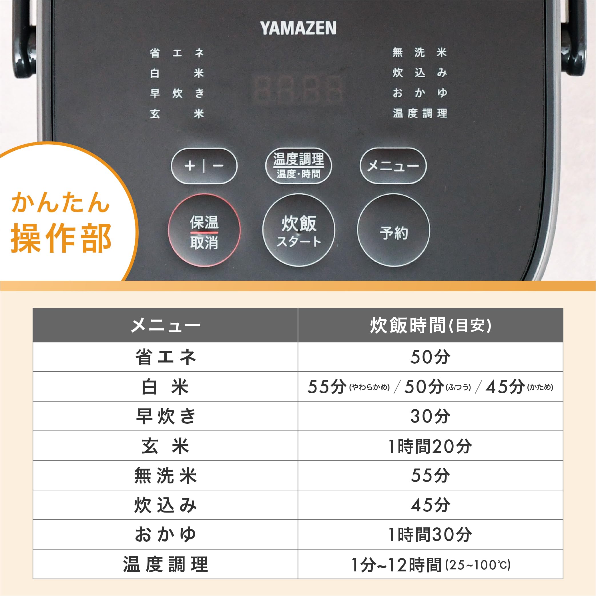 Amazon | [山善] 炊飯器 一人暮らし 3合 3種類炊き分け機能 マイコン式