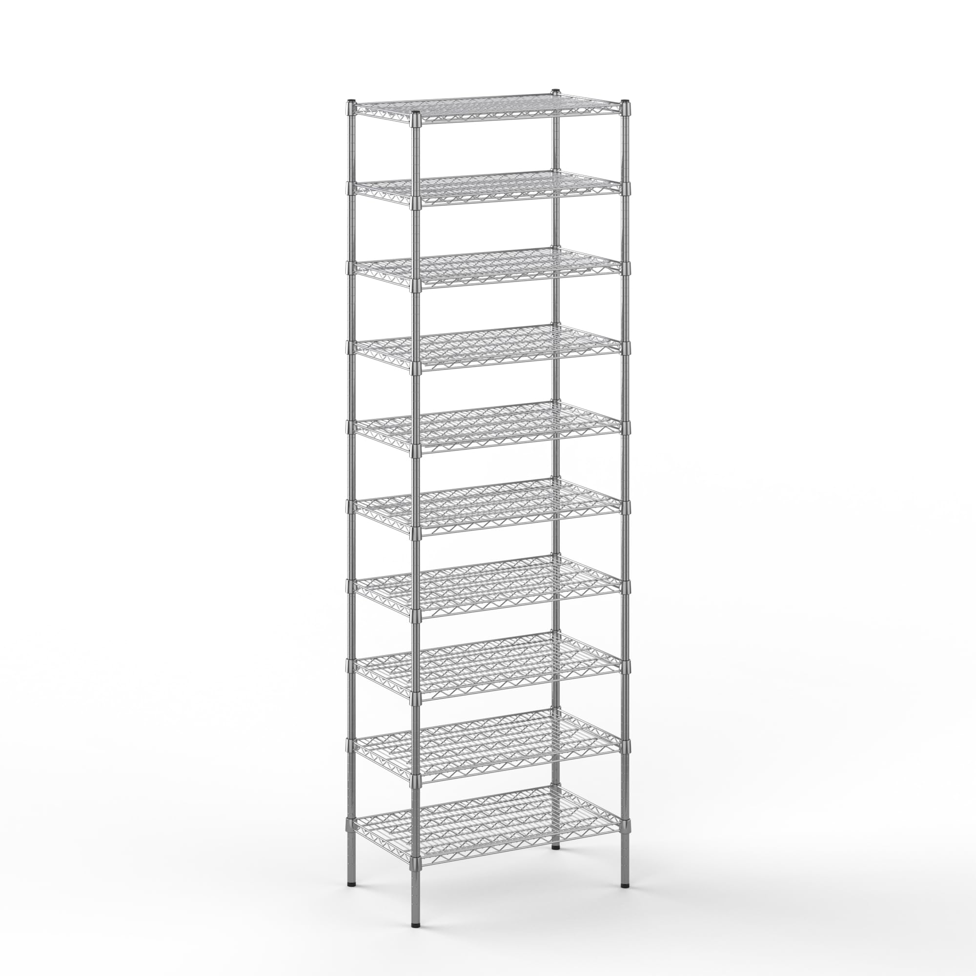 18" Deep x 30" Wide x 96" Height Wire Shelving Kit | 10-Tier | NSF Commercial Storage Rack Unit