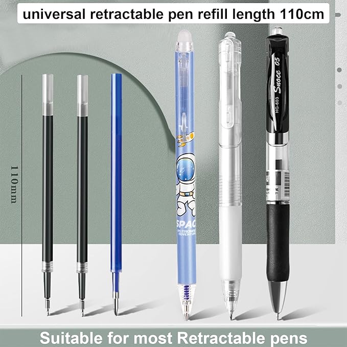 30 Recambios para Bolígrafo Borrable Tinta Azul 0.5 mm Punto Fino miniatura 3