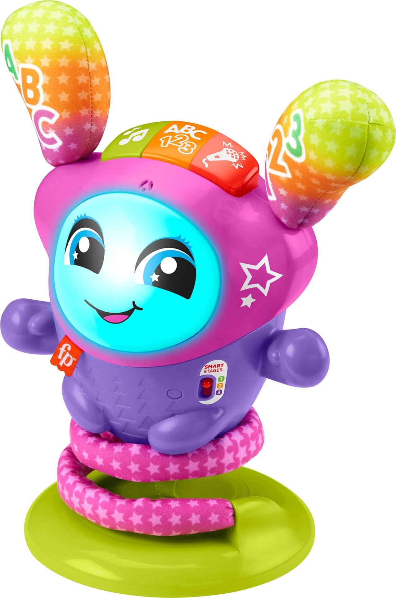 Fisher-Price Baby & Toddler Learning Toy DJ Bouncinโ Star with Music Lights & Bouncing Action for Ages 6+ Months