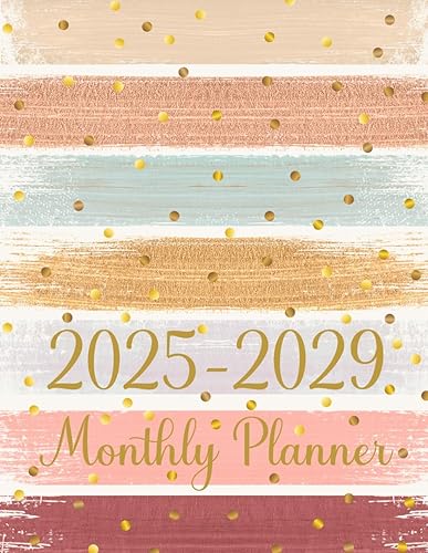 2025-2029 Monthly Planner: 5 year Calendar with Holidays and Inspirational Quotes (from January 25 to December 29) large organizer and Schedule 8.5x11”
