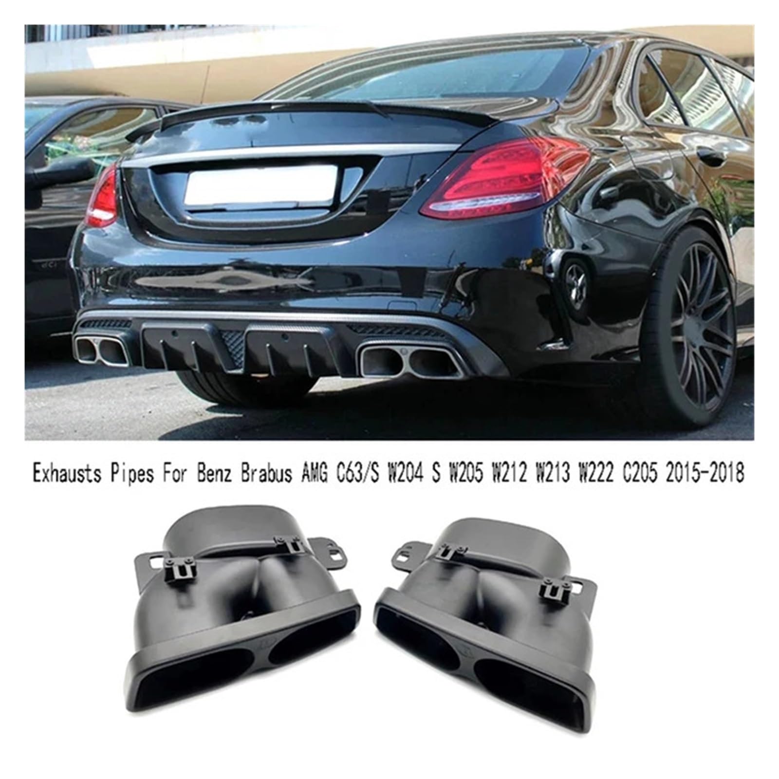 つかさ売り切り！！【美品】ベンツw205 Cクラス　★ストレートマフラー★ GEWANDT メルセデス・ベンツ W205 セダン リアマフラータイプ2-W205