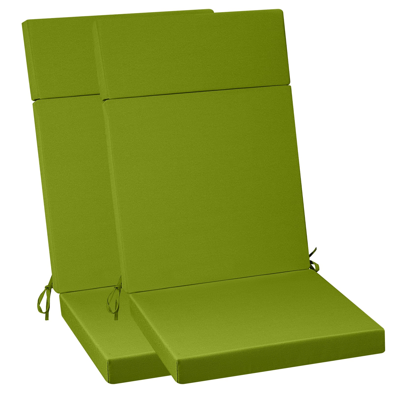 PRIMEPATIO Gartenstuhl-Auflagen Hochlehner Set – Bequeme Outdoor Sitzkissen für Gartenstühle & Klappstühle, Weiche Hochlehner Auflagen für Balkon, Terrasse & Gartenmöbel