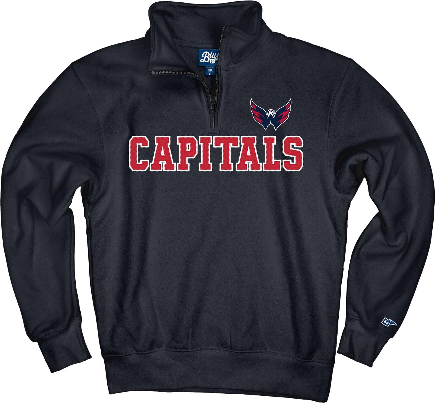 Blue 84 NHL unisex-adult Nhl Officially Licensed Quarter Zip Sweatshirt Power Play