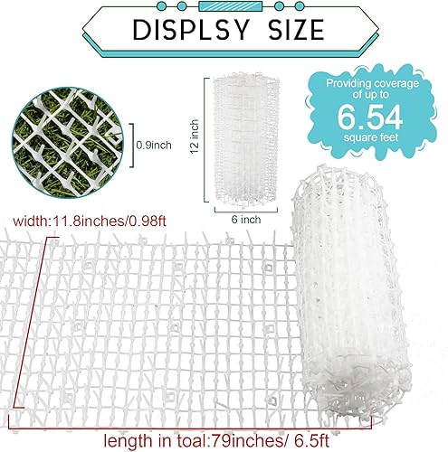 Miniatura 9 de Zopeal 1 rollo de 158 x 12 pulgadas1 rollo de espigas para gatos que mantienen al perro fuera del sofá, tapete disuasorio para gatos, valla con
