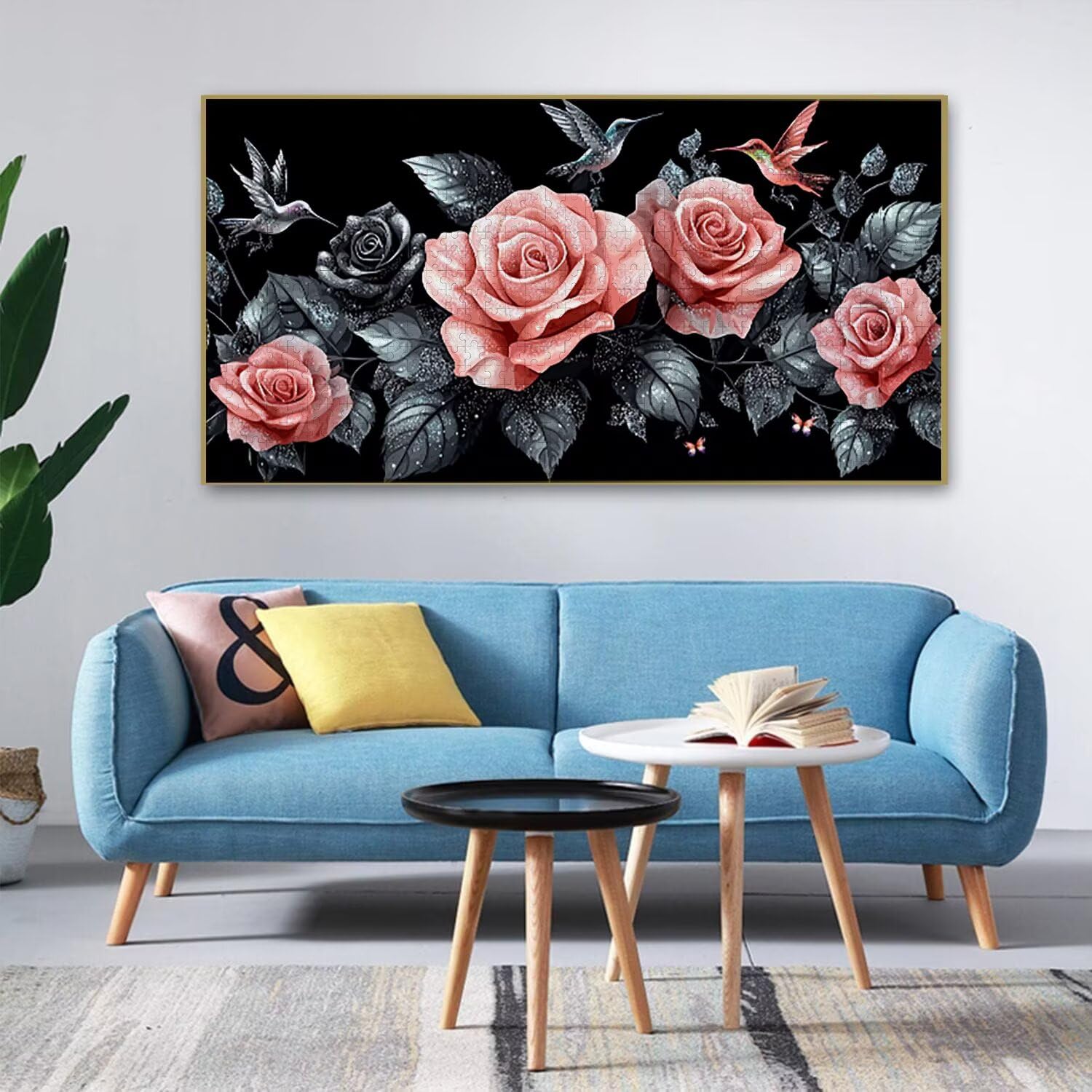 Puzzle para Adultos 1692 Piezas, Rosa Rosa Puzzle, Difícil, Desafiante, Rompecabezas Encajan Perfectamente, Letras en la Parte Posterior, sin Polvo, Regalo para Personas Mayores (179x31cm) v-207