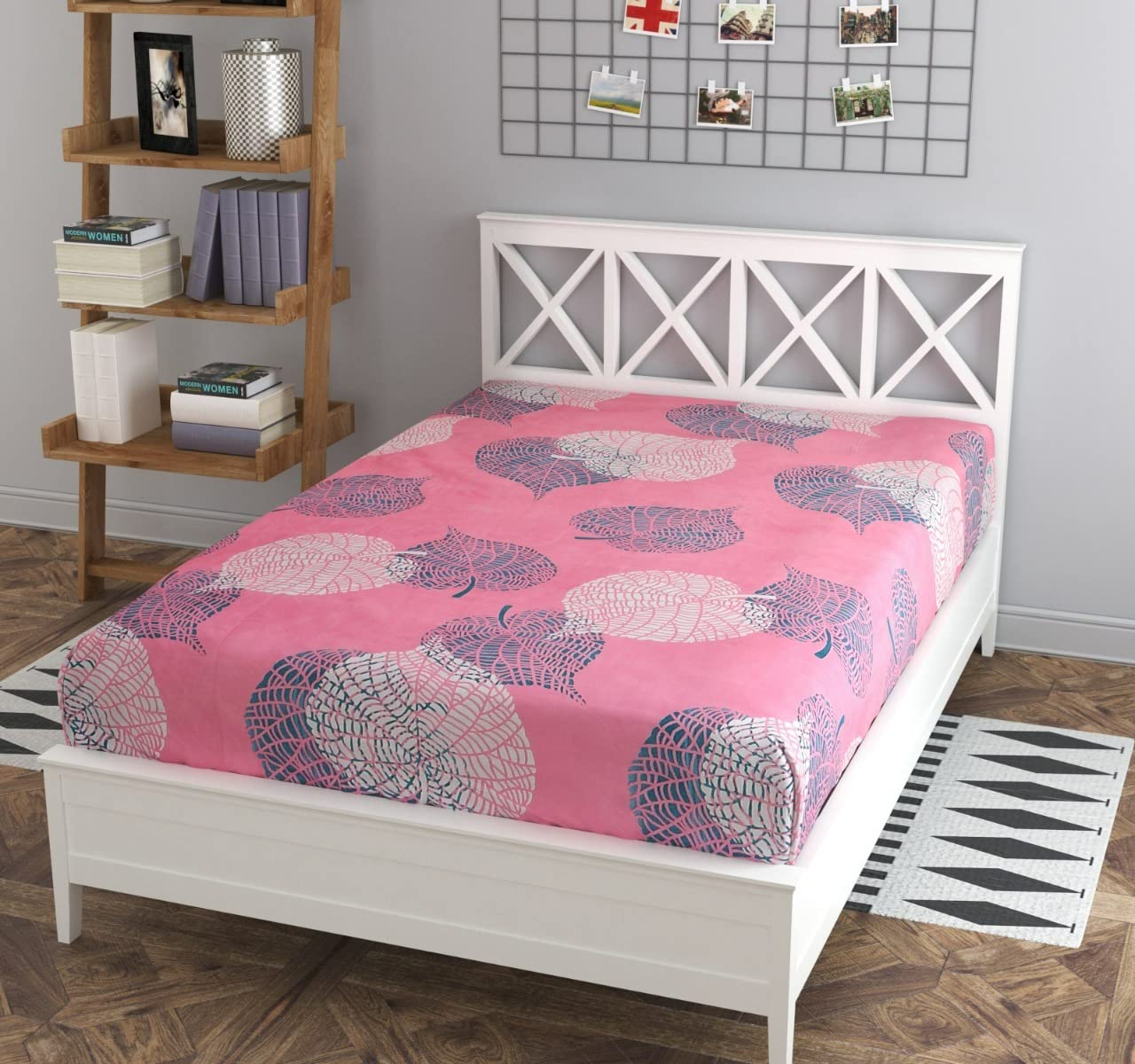 UMEA DECOR Single Bed Bedsheet Poly Cotton Single Printed Bedsheets