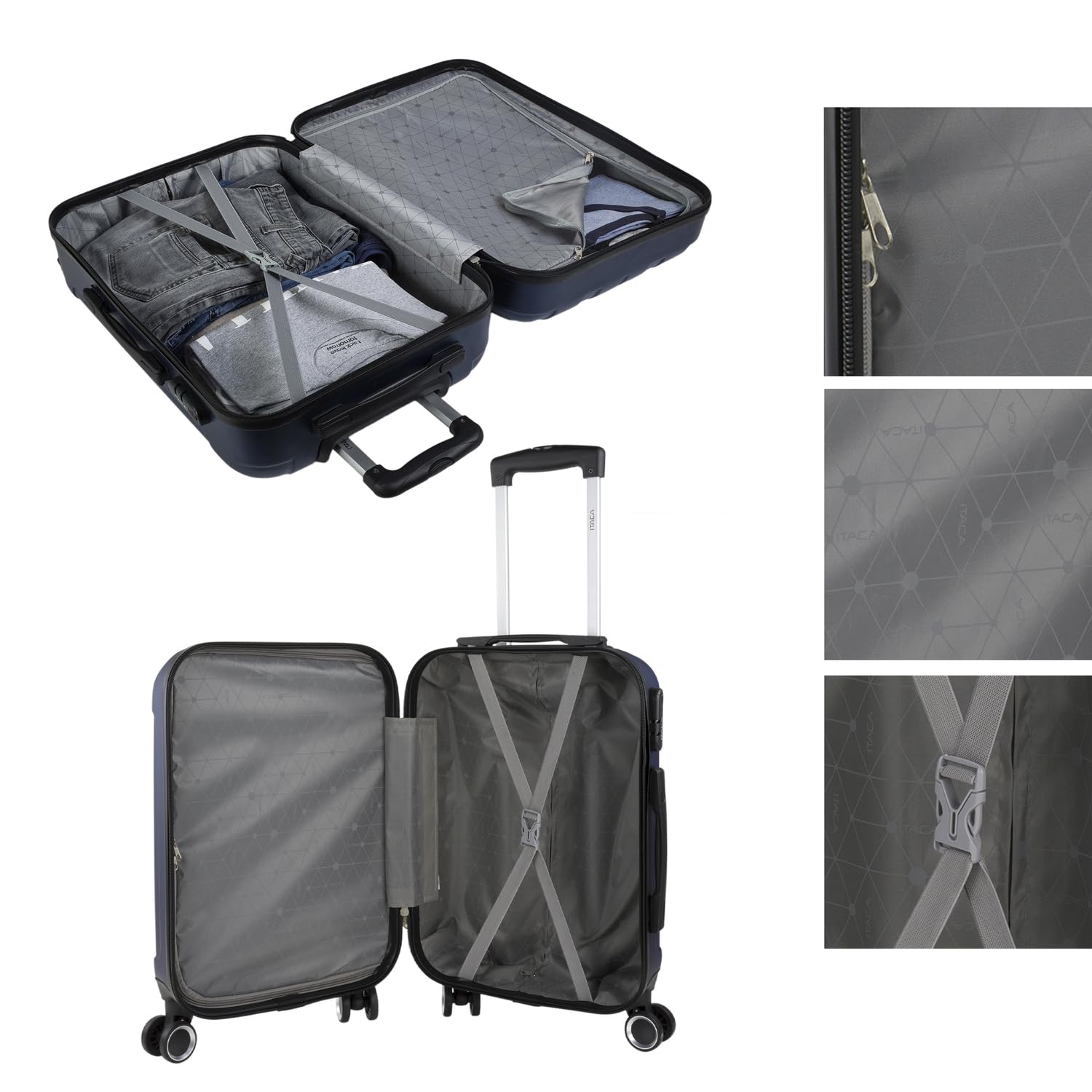 Handgepäck Koffer Trolley - Reisekoffer Mit Rollen und Reisekoffer Hartscha