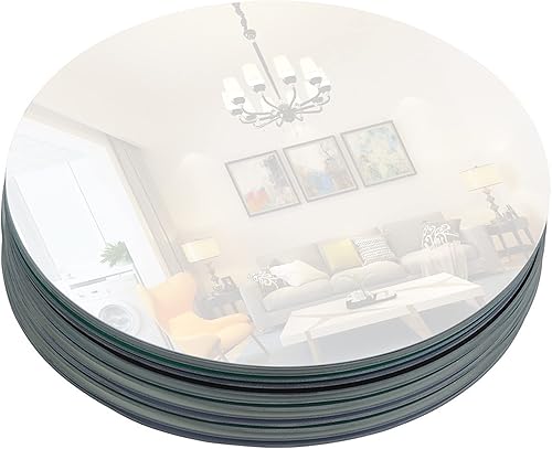 Centro de mesa de boda de espejo redondo, bandeja de velas para decoración de recepción de boda, bandeja circular redonda para fiestas, centros de