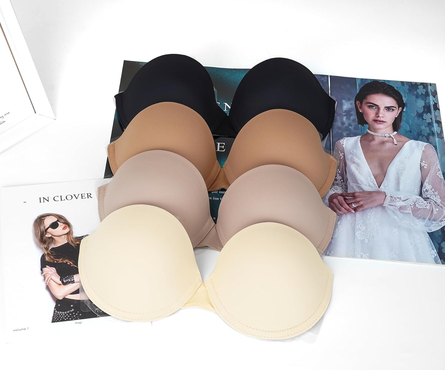 Backless Strapless Push Up Bra for Women Thick Padded Sticky Underwired Bras Self Adhesive - Image 5